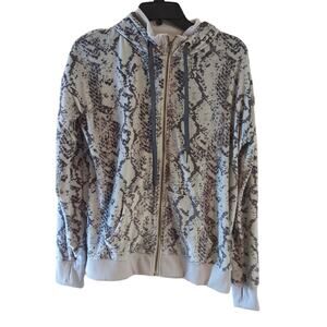 EUC Cozy Hoodie, Snake Print, M